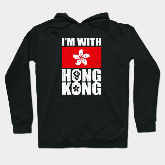 I'm With Hong Kong support the protest fight for freedom Hoodie by Alema Art